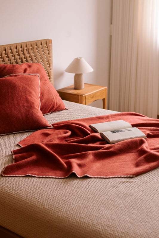 Lagom | Orange Blanket in 100% Organic Cotton